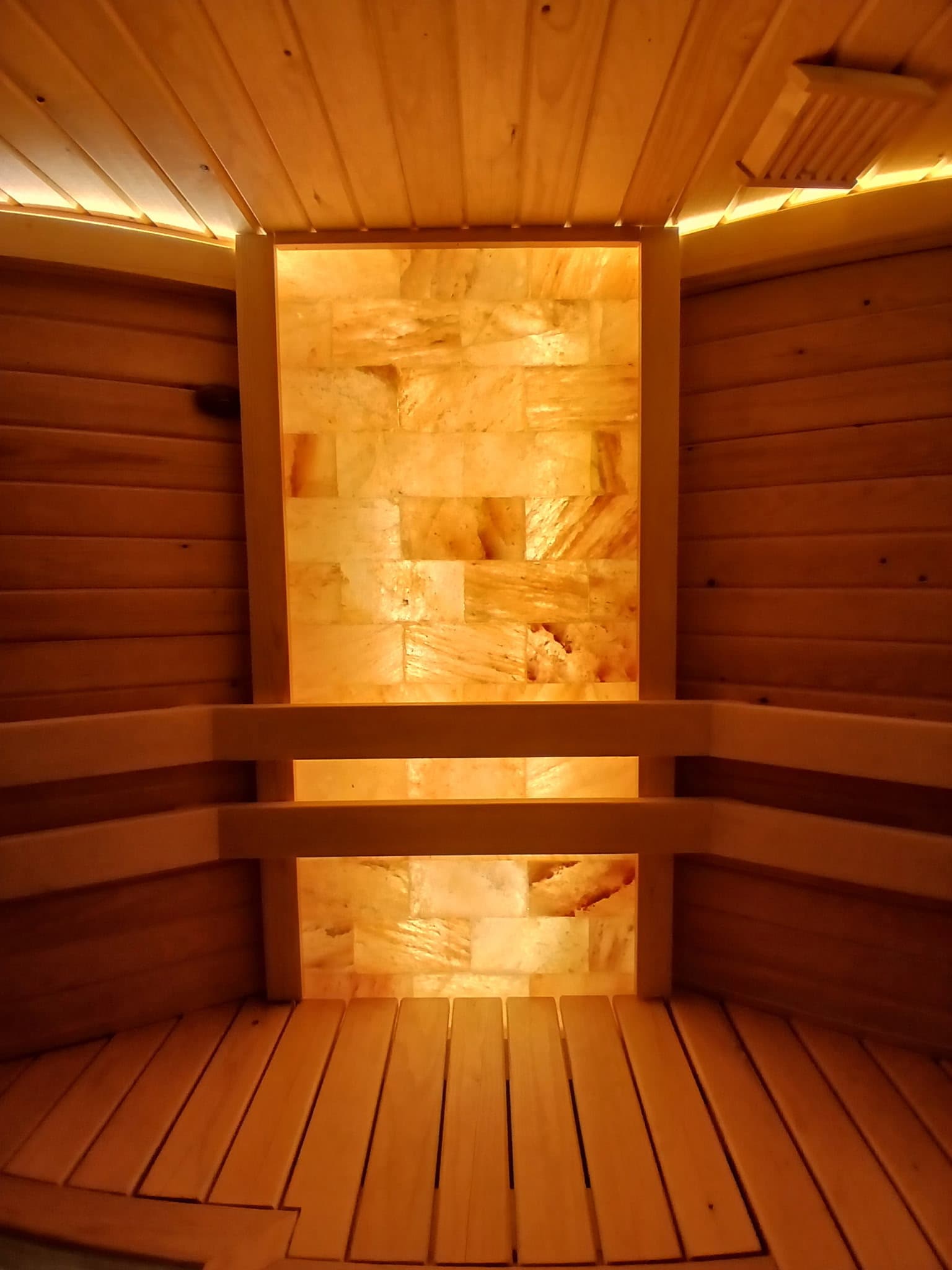 Infrared sauna interior