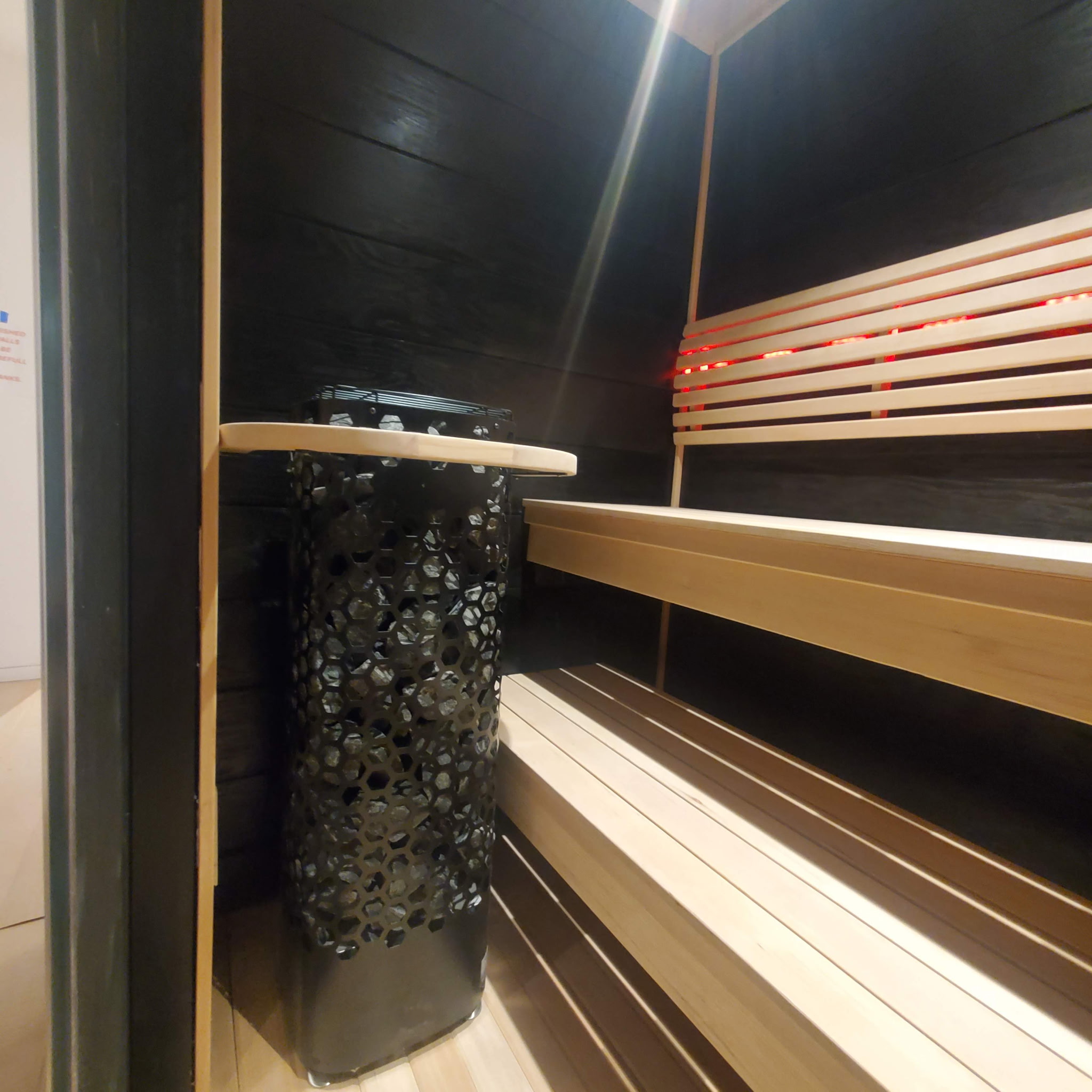 Sauna installation detail