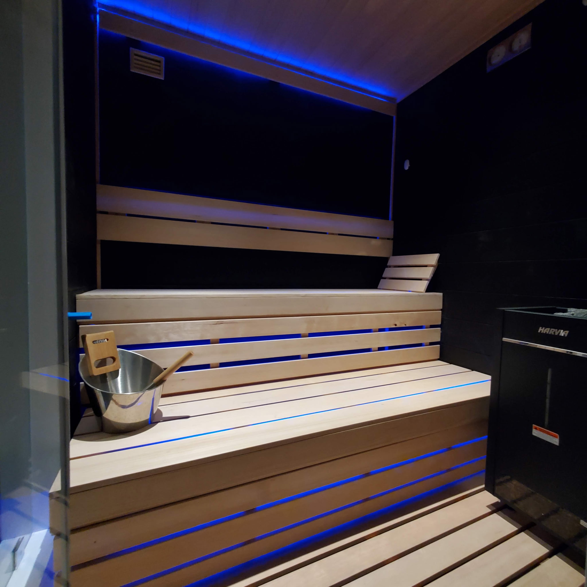 Sauna with Harvia heater