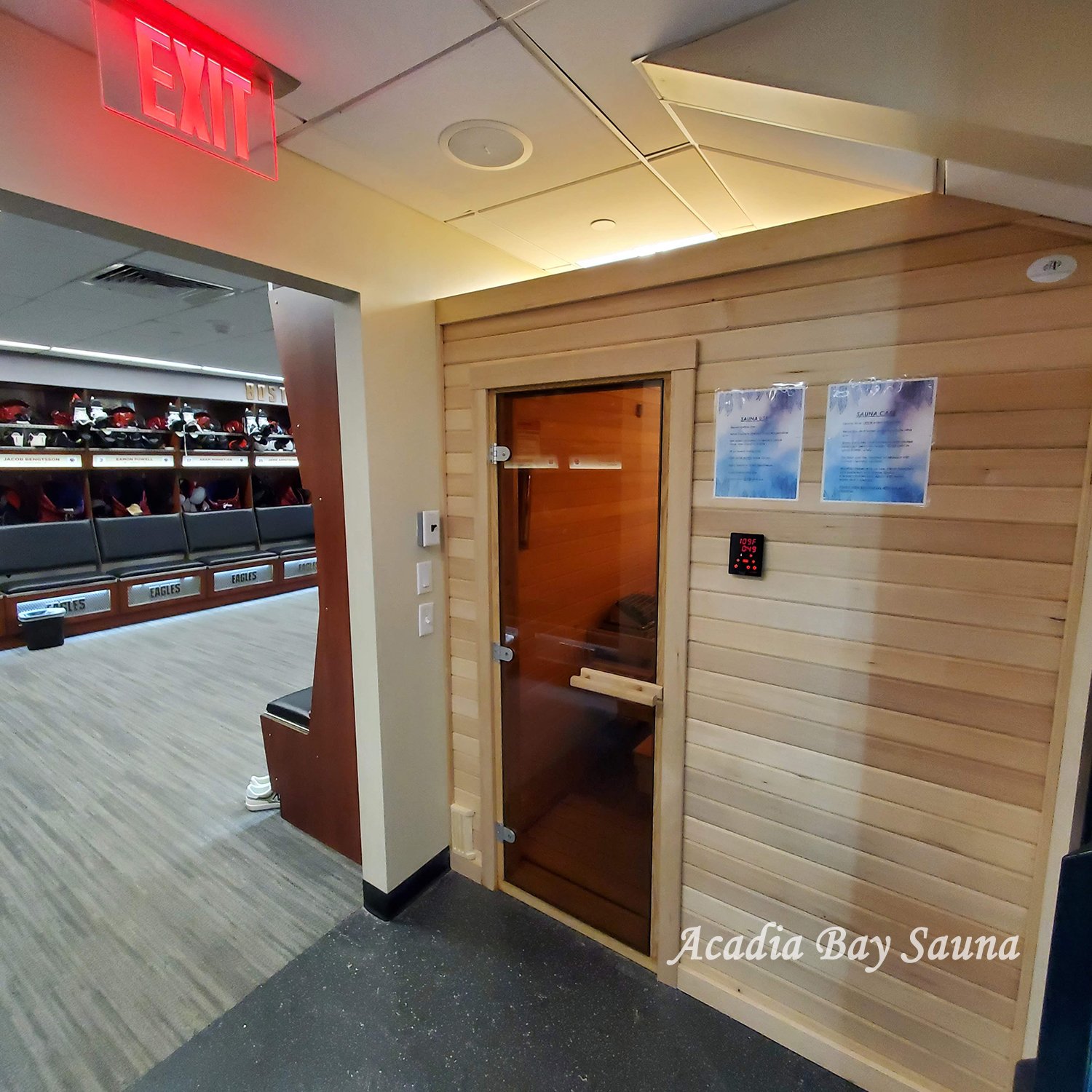 Boston College sauna installation